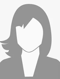 Graues Avatar-Icon einer Frau als Platzhalterbild für ein weibliches Profilfoto.